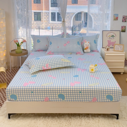 91家纺网 家纺一手货源 找家纺 （总）春雨家居 2025新款全棉喷气印花系列单床笠