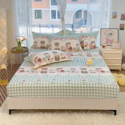 91家纺网 家纺一手货源 找家纺 （总）春雨家居 2025新款全棉喷气印花系列单床笠