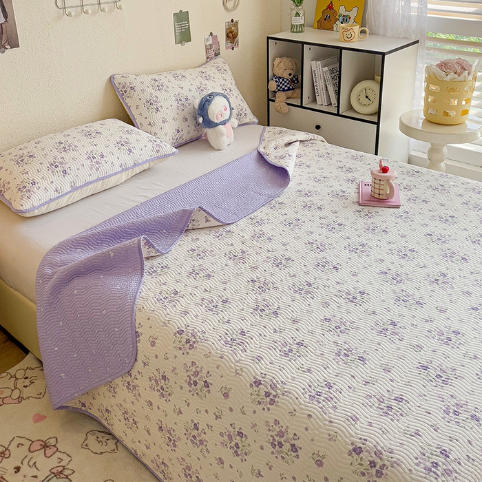 91家纺网 家纺一手货源 找家纺 羽爱家纺 2025全棉13372新疆棉花床盖四件套 海棠花