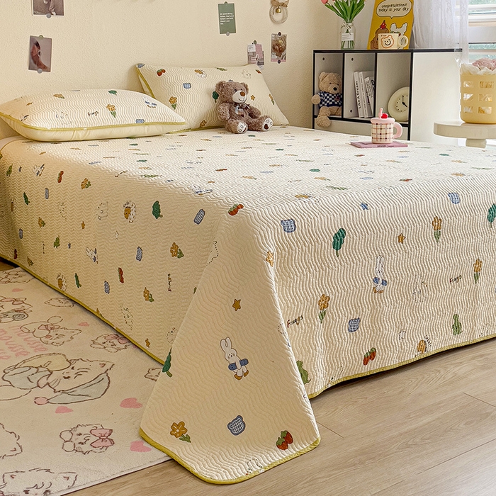 91家纺网 家纺一手货源 找家纺 羽爱家纺 2025全棉13372新疆棉花床盖三件套 小兔萝莉