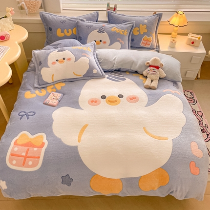 91家纺网 家纺一手货源 找家纺 （总）川悦生活 2024新款大版雪花绒四件套-风格二