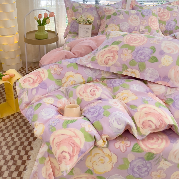 91家纺网 家纺一手货源 找家纺 （总）春雨家居 2025新款全棉喷气印花四件套