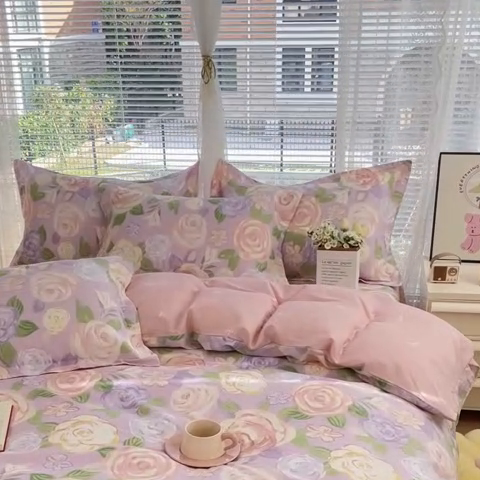 91家纺网 家纺一手货源 找家纺 （总）春雨家居 2025新款全棉喷气印花系列单被套