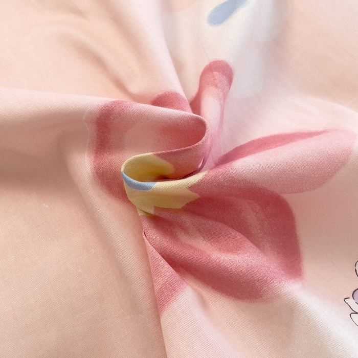 91家纺网 家纺一手货源 找家纺 春雨家居 2024新款全棉喷气印花系列单被套 花之语