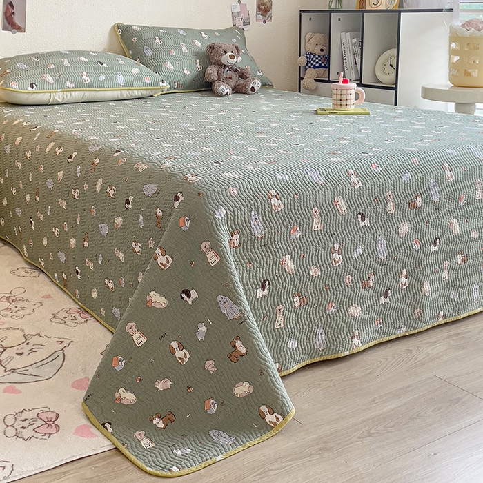 91家纺网 家纺一手货源 找家纺 羽爱家纺 2025全棉13372新疆棉花床盖三件套 汪汪派对