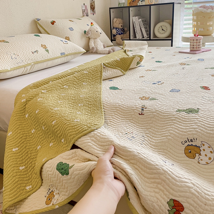 91家纺网 家纺一手货源 找家纺 羽爱家纺 2025全棉13372新疆棉花床盖三件套 小兔萝莉