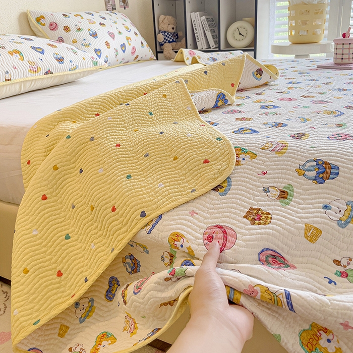 91家纺网 家纺一手货源 找家纺 羽爱家纺 2025全棉13372新疆棉花床盖四件套 糖果派对