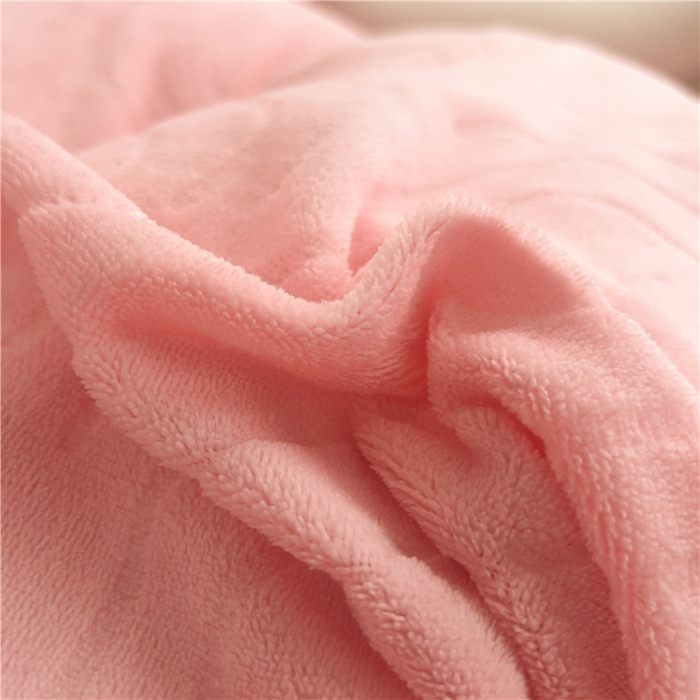 91家纺网 家纺一手货源 找家纺 十个点家纺 2024新款牛奶绒夹棉床盖三件套-唯美系列 唯美-蜜桃粉