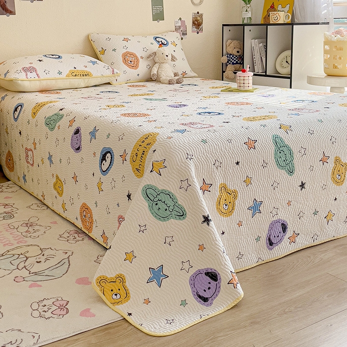 91家纺网 家纺一手货源 找家纺 羽爱家纺 2025全棉13372新疆棉花床盖三件套 星星睡了