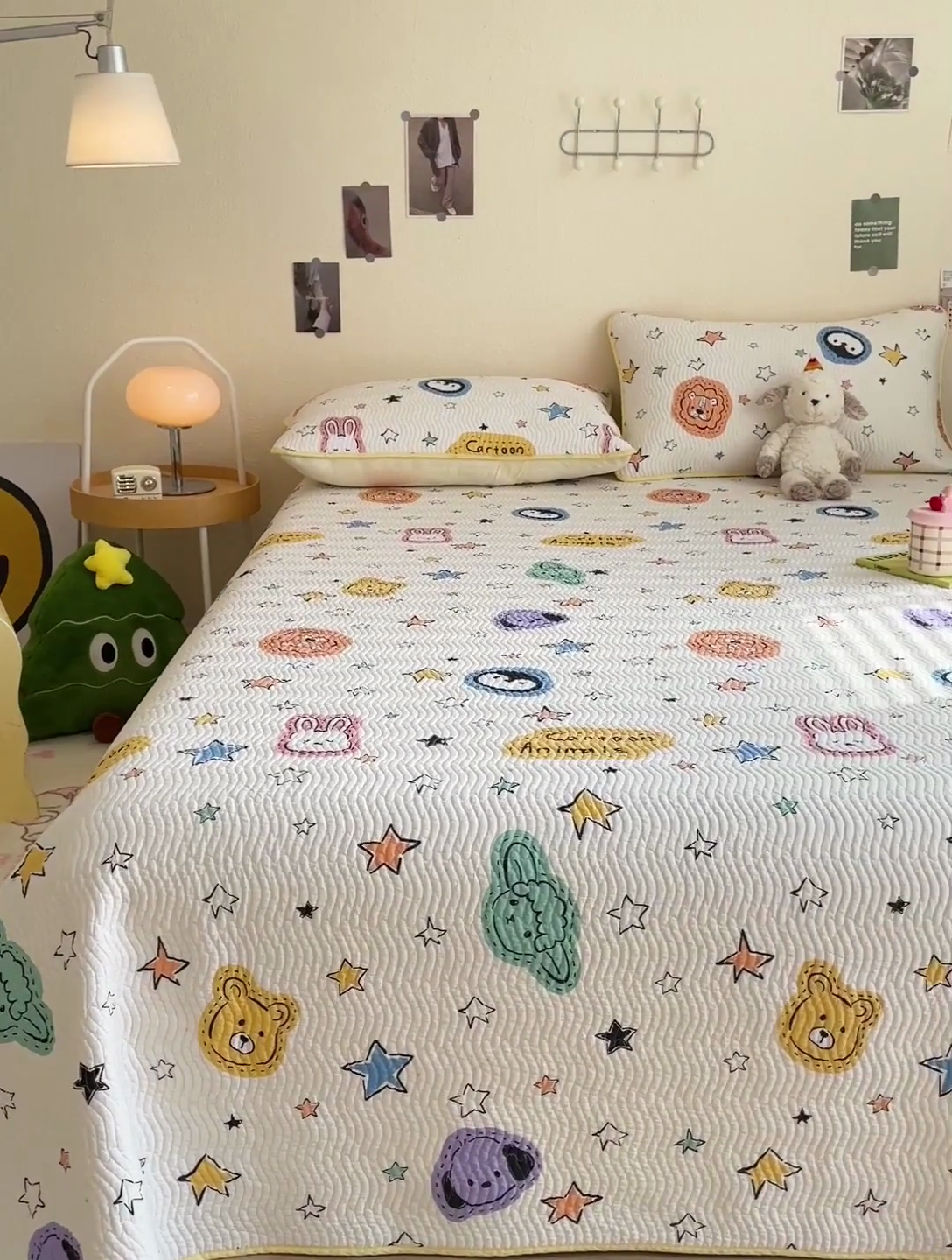 91家纺网 家纺一手货源 找家纺 羽爱家纺 2025全棉13372新疆棉花床盖三件套 星星睡了