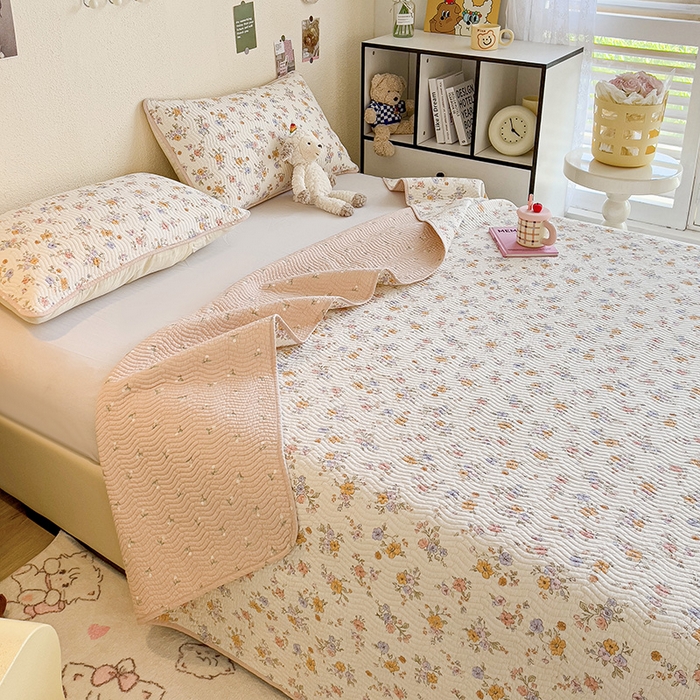 91家纺网 家纺一手货源 找家纺 羽爱家纺 2025全棉13372新疆棉花床盖四件套 花小莱