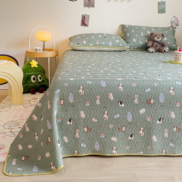 91家纺网 家纺一手货源 找家纺 羽爱家纺 2025全棉13372新疆棉花床盖三件套 汪汪派对