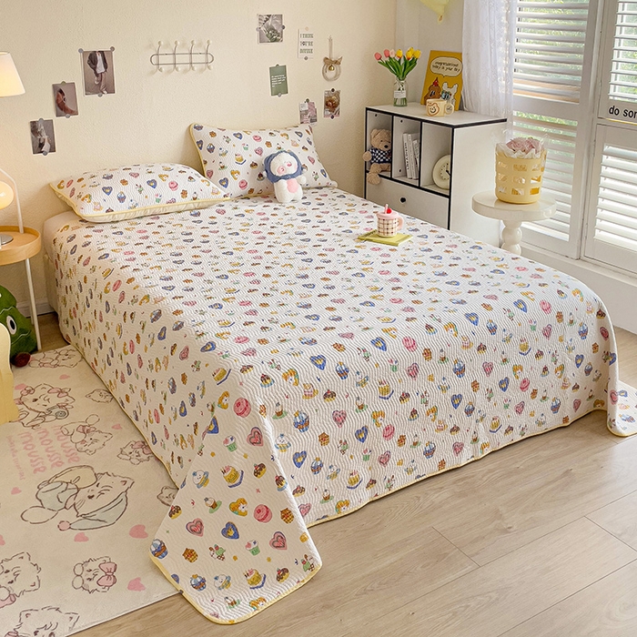 91家纺网 家纺一手货源 找家纺 羽爱家纺 2025全棉13372新疆棉花床盖三件套 糖果派对