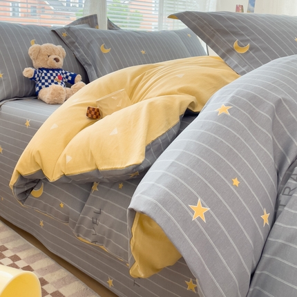 91家纺网 家纺一手货源 找家纺 （总）春雨家居 2025新款全棉喷气印花四件套