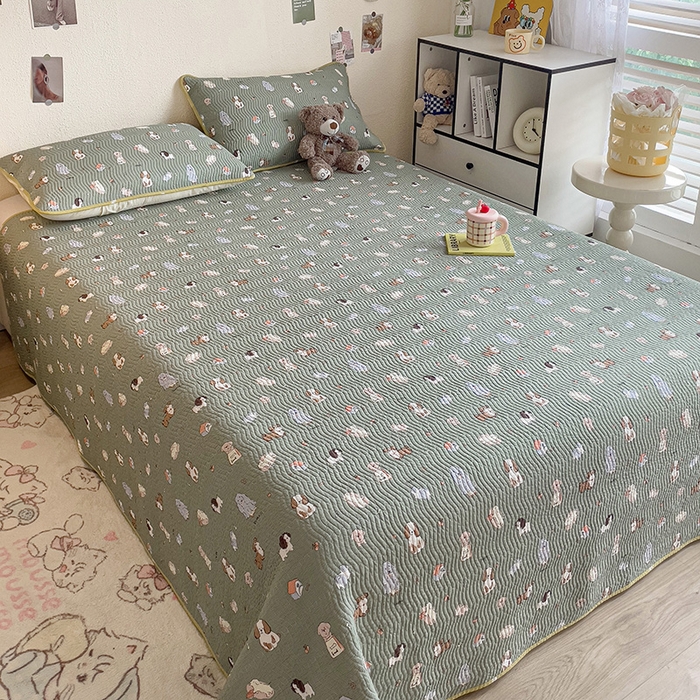 91家纺网 家纺一手货源 找家纺 羽爱家纺 2025全棉13372新疆棉花床盖三件套 汪汪派对