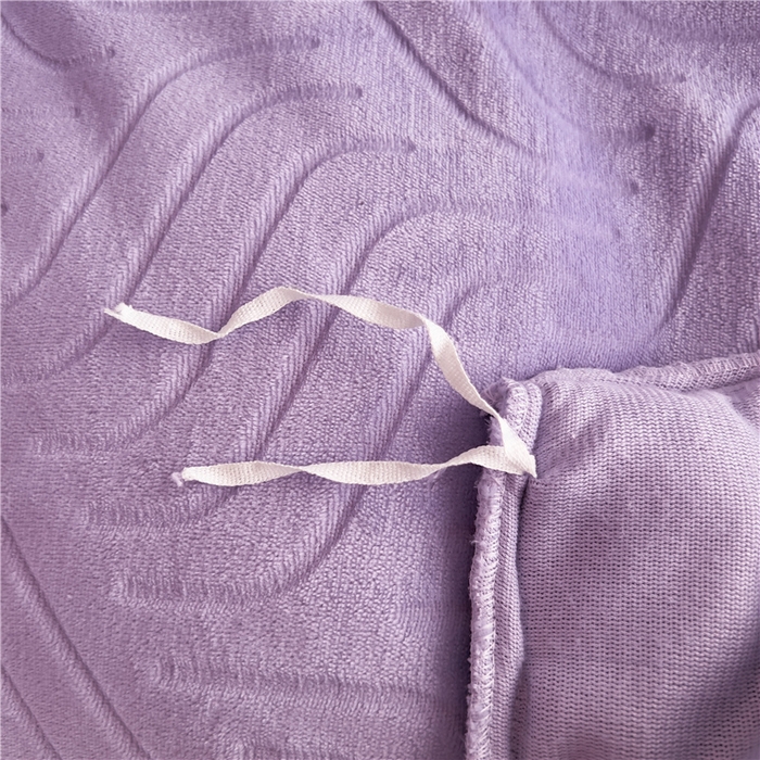 91家纺网 家纺一手货源 找家纺 十个点家纺 2024新款牛奶绒夹棉床盖三件套-唯美系列 唯美-樱紫