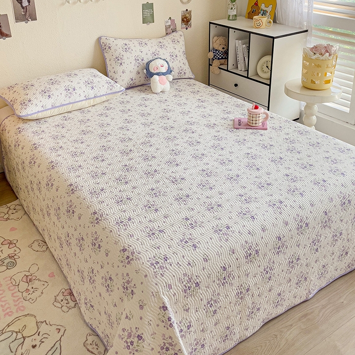 91家纺网 家纺一手货源 找家纺 羽爱家纺 2025全棉13372新疆棉花床盖三件套 海棠花