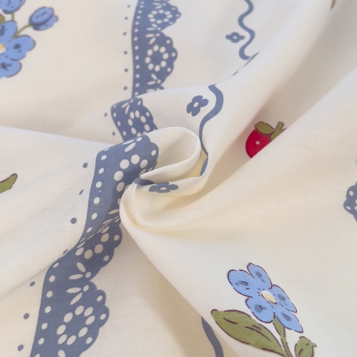 91家纺网 家纺一手货源 找家纺 春雨家居 2024新款全棉喷气印花四件套 草莓花期