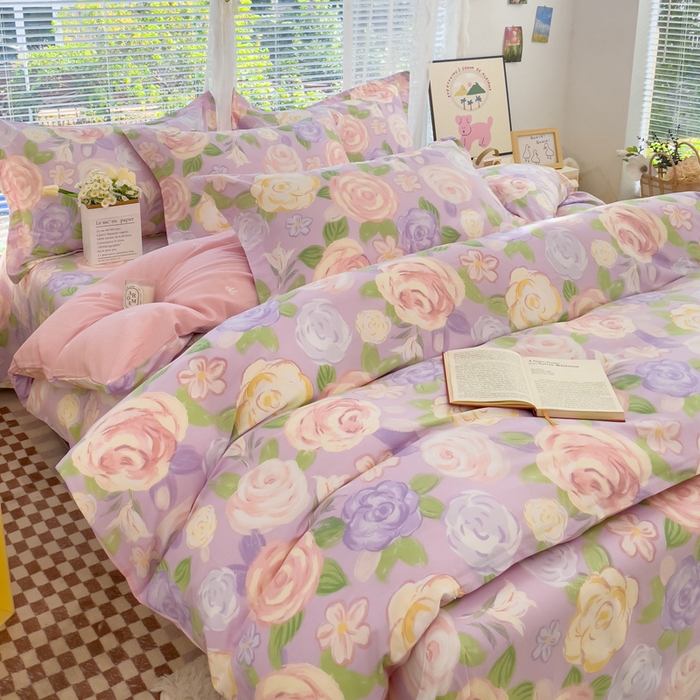 91家纺网 家纺一手货源 找家纺 （总）春雨家居 2025新款全棉喷气印花四件套