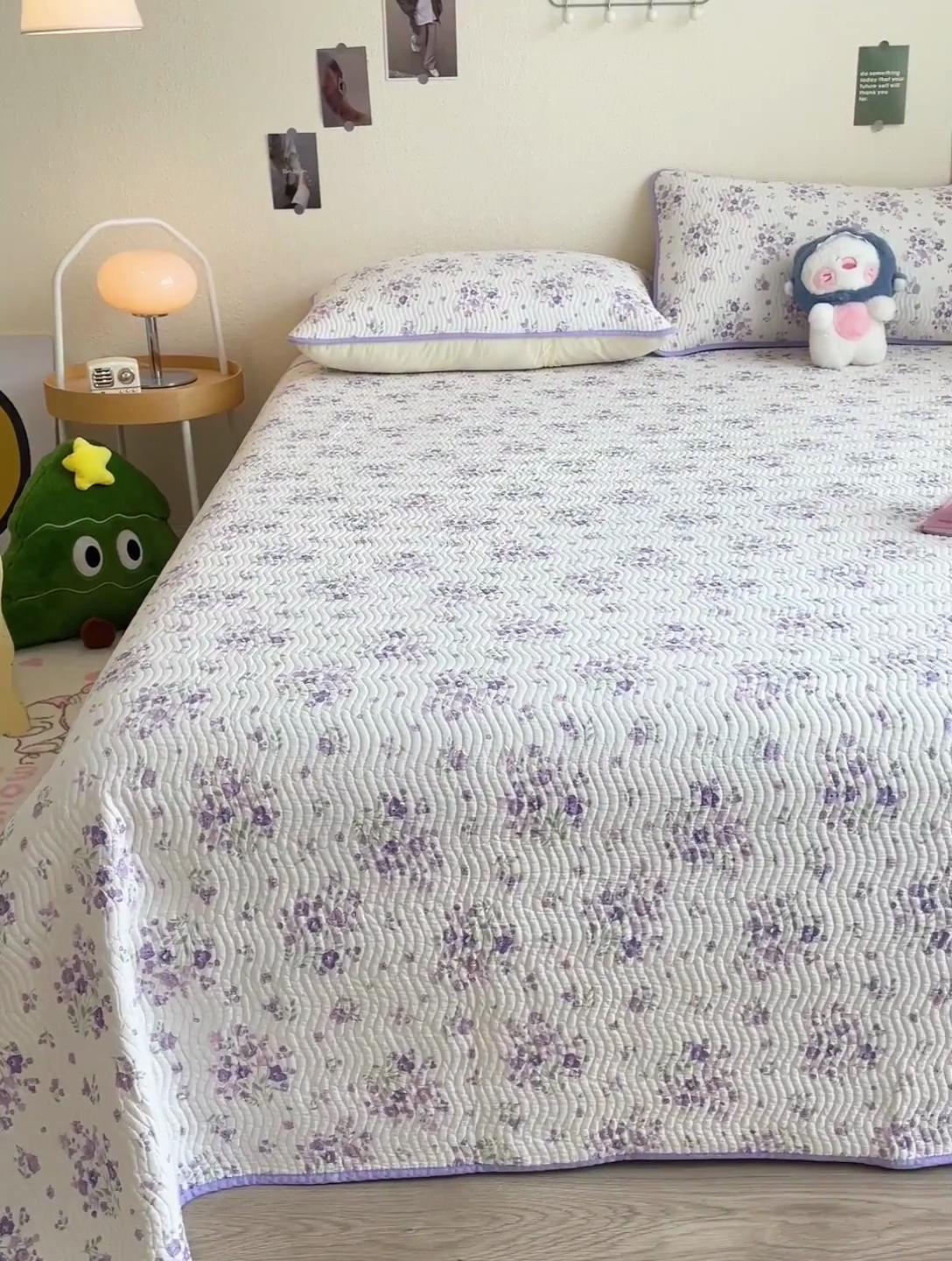 91家纺网 家纺一手货源 找家纺 羽爱家纺 2025全棉13372新疆棉花床盖三件套 海棠花