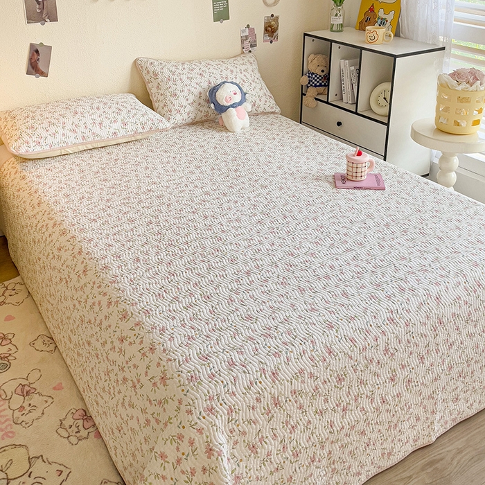 91家纺网 家纺一手货源 找家纺 羽爱家纺 2025全棉13372新疆棉花床盖三件套 点点