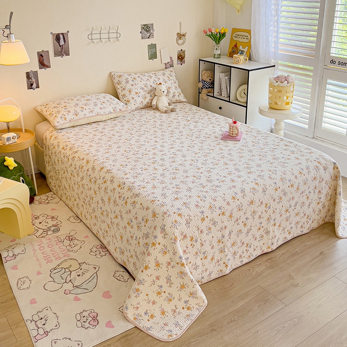 91家纺网 家纺一手货源 找家纺 羽爱家纺 2025全棉13372新疆棉花床盖三件套 花小莱