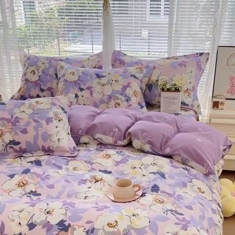 91家纺网 家纺一手货源 找家纺 （总）春雨家居 2025新款全棉喷气印花四件套