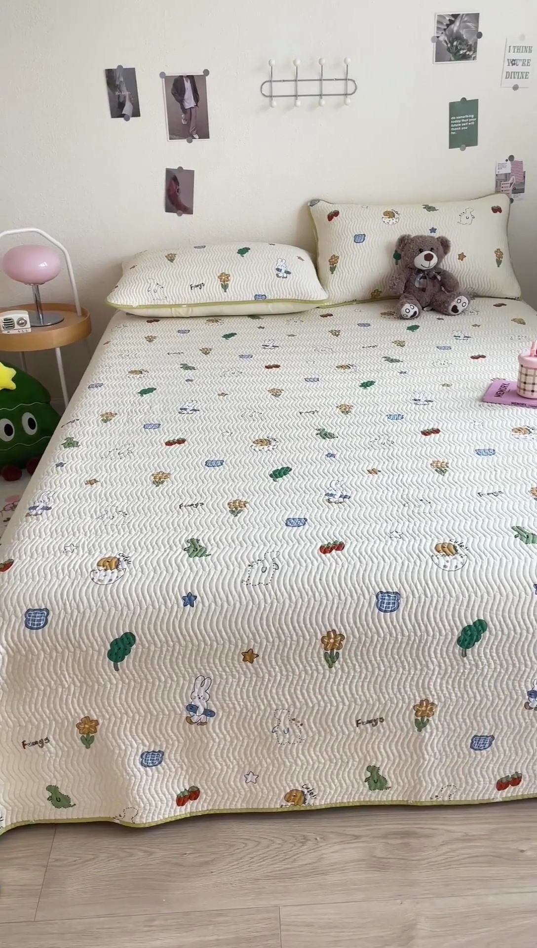 91家纺网 家纺一手货源 找家纺 羽爱家纺 2025全棉13372新疆棉花床盖三件套 小兔萝莉