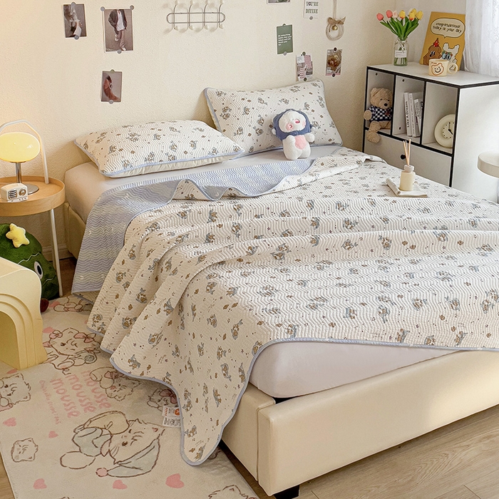 91家纺网 家纺一手货源 找家纺 羽爱家纺 2025全棉13372新疆棉花床盖四件套 爱星海