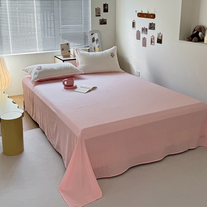 91家纺网 家纺一手货源 找家纺 布可家纺 2025新款水洗棉毛巾绣四件套 花儿朵朵-白玉