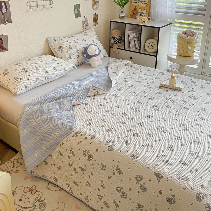 91家纺网 家纺一手货源 找家纺 羽爱家纺 2025全棉13372新疆棉花床盖四件套 爱星海