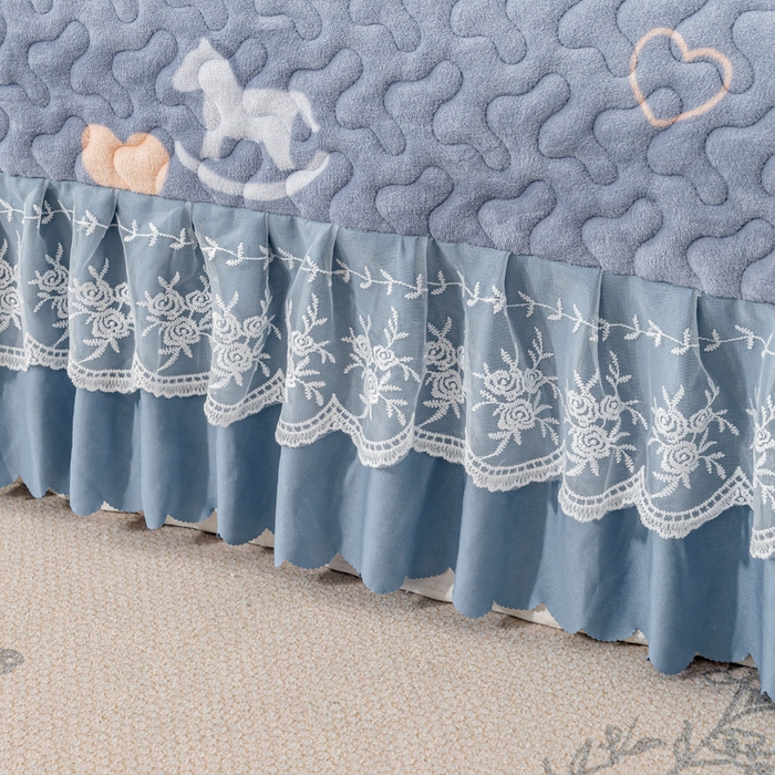 91家纺网 家纺一手货源 找家纺 美莱家纺 2024直播热款加厚秋冬牛奶绒床盖单件床罩床盖四件套 梦想明天