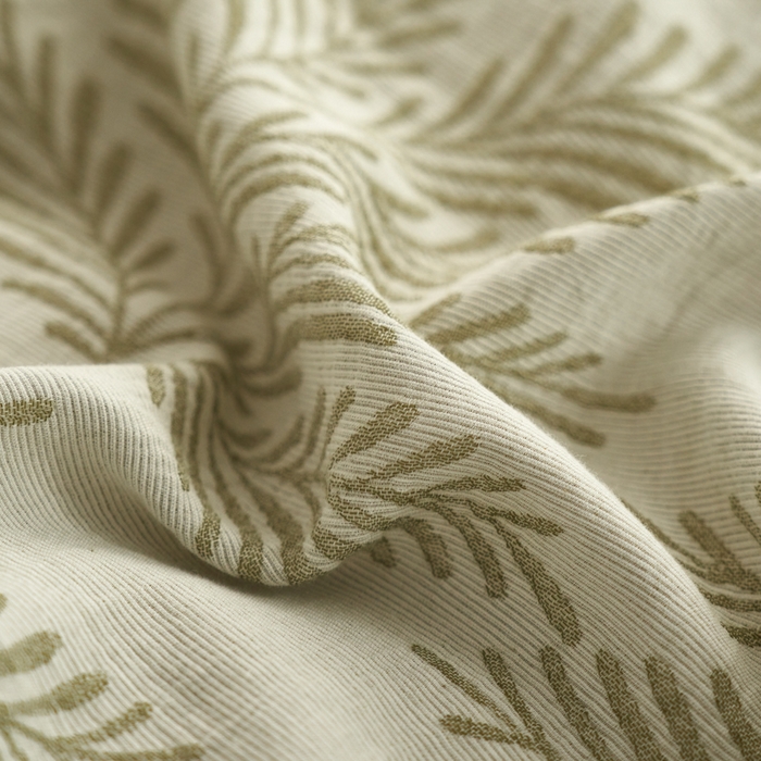 91家纺网 家纺一手货源 找家纺 慕尚家纺 2025新款磨毛提花双层纱四件套 森木绿