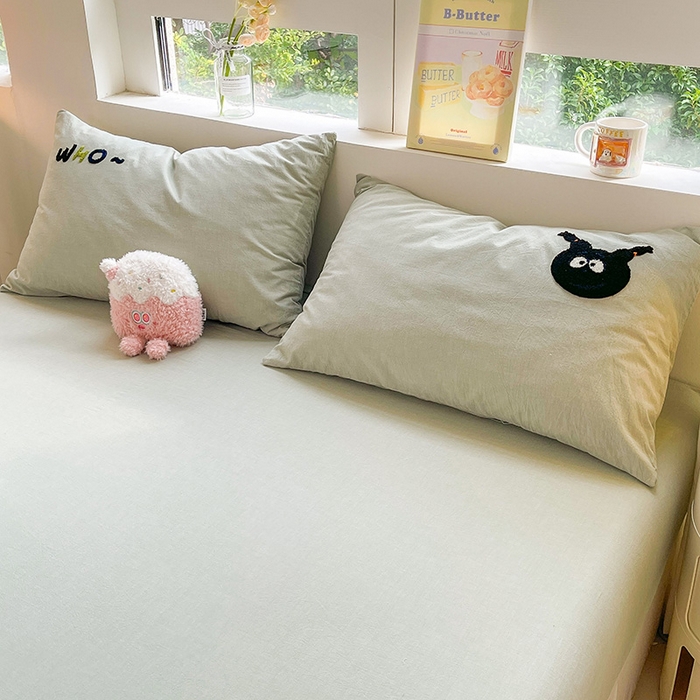 91家纺网 家纺一手货源 找家纺 （总）3C 2024新款全棉色织水洗棉可爱毛巾绣床笠