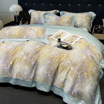 91家纺网 家纺一手货源 找家纺 家居1号家纺 2024新款新疆长绒棉数码印花四件套-时尚系列 丽琳