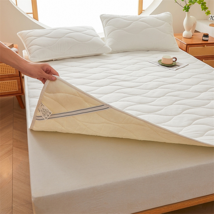 91家纺网 家纺一手货源 找家纺 （总）3C 新款A类无染全棉抑菌棉花夹棉床护垫