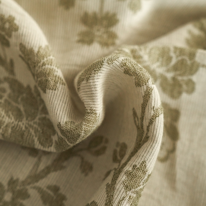 91家纺网 家纺一手货源 找家纺 慕尚家纺 2025新款磨毛提花双层纱四件套 清雅绿