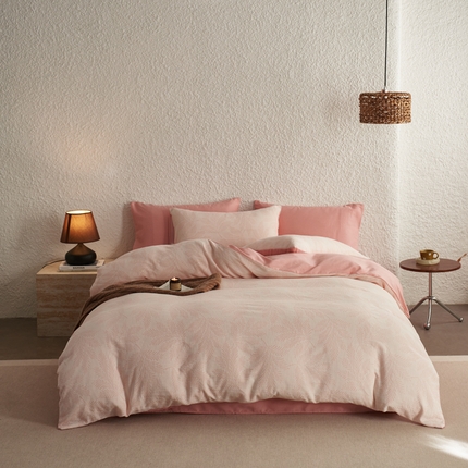 91家纺网 家纺一手货源 找家纺 （总）慕尚家纺 2025新款磨毛提花双层纱四件套