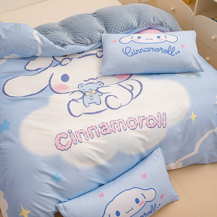 91家纺网 家纺一手货源 找家纺 睡棉坊 2024新款库洛米正版带标可拆洗冬被A版全棉13070B版豆豆绒单被套绒被子 云朵玉桂狗