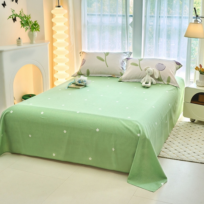 91家纺网 家纺一手货源 找家纺 珂博家纺 2024新款轻柔感全棉印花纯棉四件套 荷韵清幽