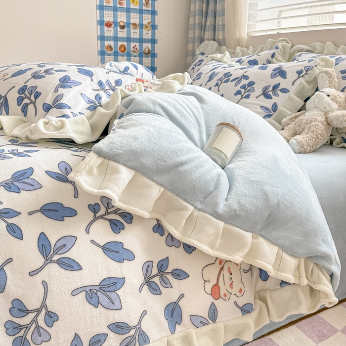 91家纺网 家纺一手货源 找家纺 典曼家纺 2024新款A类韩版牛奶绒四件套 快乐熊