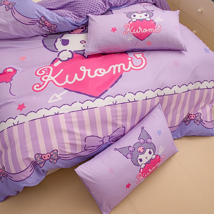 91家纺网 家纺一手货源 找家纺 睡棉坊 2024新款库洛米正版带标可拆洗冬被A版全棉13070B版豆豆绒单被套绒被子 甜心库洛米