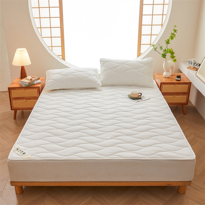 91家纺网 家纺一手货源 找家纺 （总）3C 新款A类无染全棉抑菌棉花夹棉床护垫