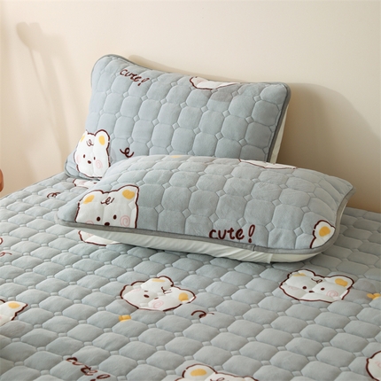 91家纺网 家纺一手货源 找家纺 （总）凌云家纺 2025新款牛奶绒夹棉枕套