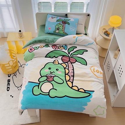 91家纺网 家纺一手货源 找家纺 （总）嗨生活 2025新款牛奶绒儿童被幼儿园冬被春秋被