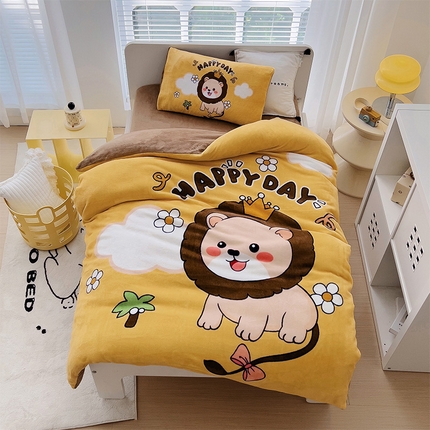 91家纺网 家纺一手货源 找家纺 （总）嗨生活 2025新款牛奶绒儿童被幼儿园冬被春秋被