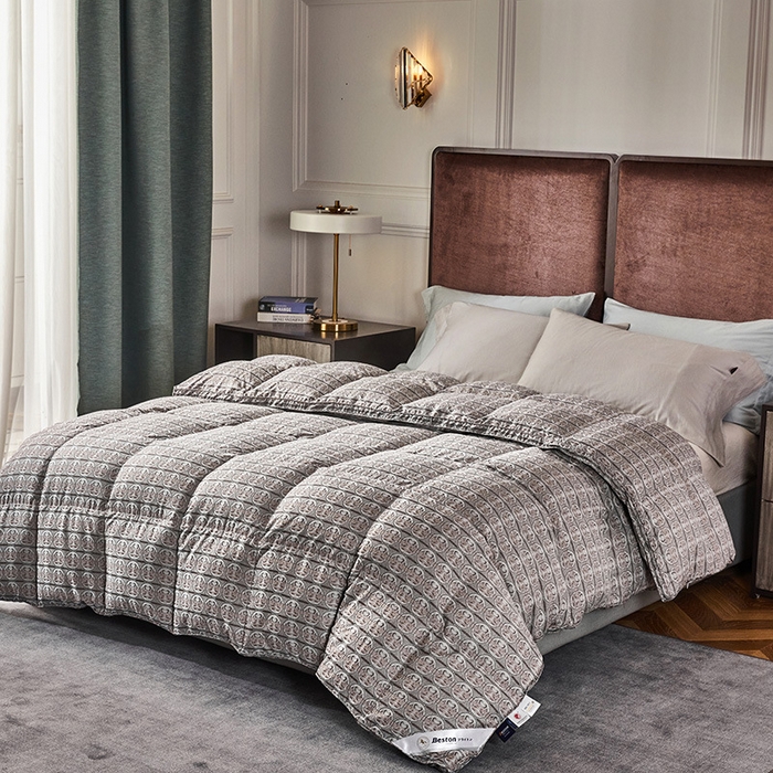 91家纺网 家纺一手货源 找家纺 （总）颐羽达 厂家供应纯棉色织双层羽绒被被壳 自充绒半成品鹅绒被被壳批发