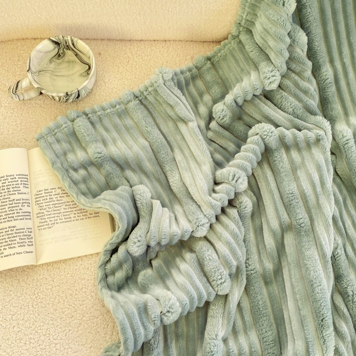 91家纺网 家纺一手货源 找家纺 潮邦创意家居 2025新款澳密绒双面加厚毯毛毯盖毯 澳密绒-岩绿