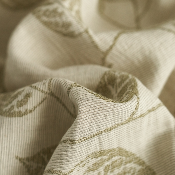 91家纺网 家纺一手货源 找家纺 慕尚家纺 2025新款磨毛提花双层纱四件套 叶韵绿