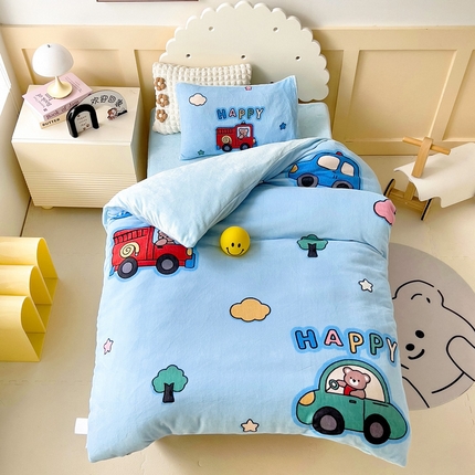 91家纺网 家纺一手货源 找家纺 （总）嗨生活 2025新款牛奶绒儿童被幼儿园冬被春秋被